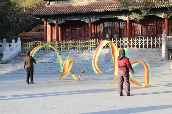 Chinese ribbon dance park